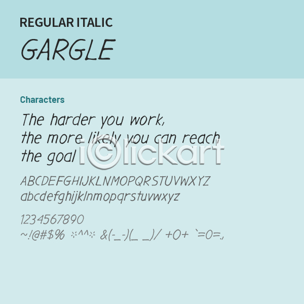 사람없음 OTF 설치폰트 Typodermic(서체) gargle(서체) 낱개폰트 디자인서체 레귤러체 알파벳 영문폰트 영어 이탤릭체 폰트 필기체