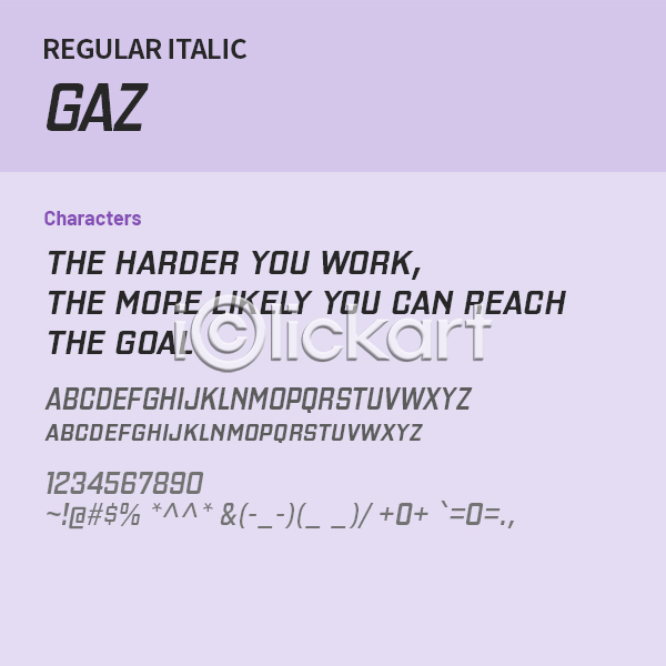 사람없음 OTF 설치폰트 Typodermic(서체) gaz(서체) 낱개폰트 디자인서체 레귤러체 산세리프체 알파벳 영문폰트 영어 이탤릭체 폰트