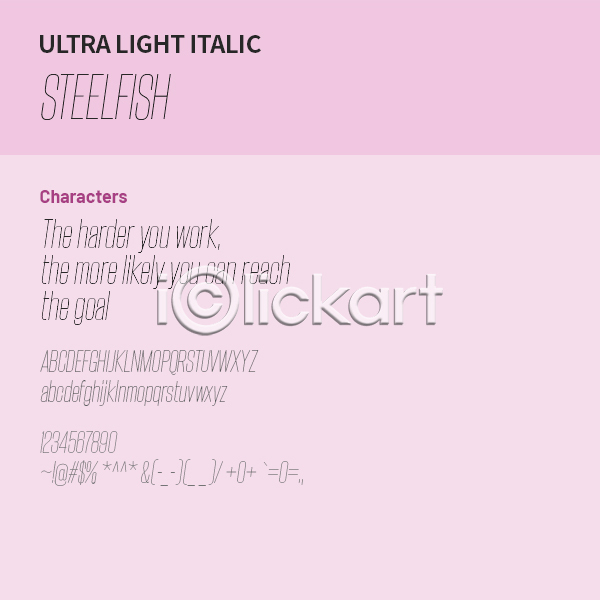 사람없음 OTF 설치폰트 Typodermic(서체) steelfish(서체) 낱개폰트 디자인서체 라이트체 산세리프체 알파벳 영문폰트 영어 이탤릭체 폰트