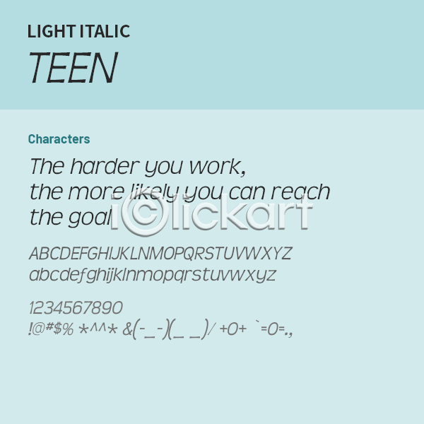 사람없음 OTF 설치폰트 Typodermic(서체) teen(서체) 낱개폰트 디자인서체 라이트체 산세리프체 알파벳 영문폰트 영어 이탤릭체 폰트