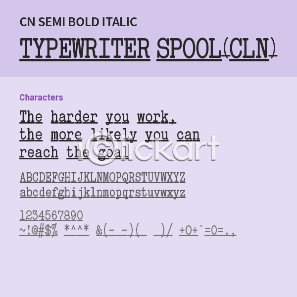 사람없음 OTF 설치폰트 Typodermic(서체) typewriterspoolcln(서체) typewriterspoolclncn(서체) 낱개폰트 디자인서체 세미볼드체 알파벳 영문폰트 영어 이탤릭체 폰트 활자체