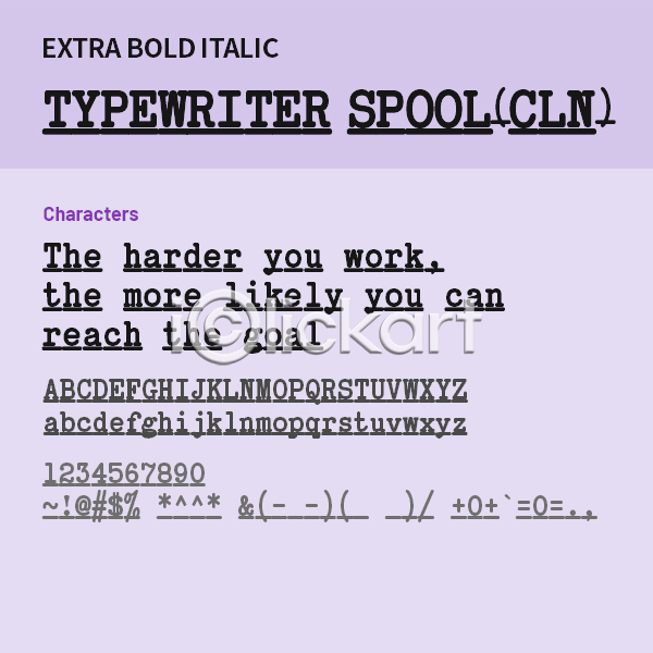 사람없음 OTF 설치폰트 Typodermic(서체) typewriterspoolcln(서체) 낱개폰트 디자인서체 알파벳 엑스트라볼드체 영문폰트 영어 이탤릭체 폰트 활자체