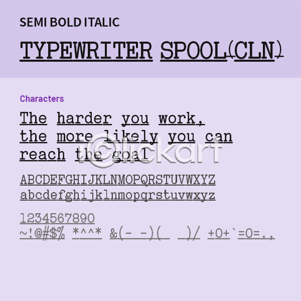 사람없음 OTF 설치폰트 Typodermic(서체) typewriterspoolcln(서체) 낱개폰트 디자인서체 세미볼드체 알파벳 영문폰트 영어 이탤릭체 폰트 활자체