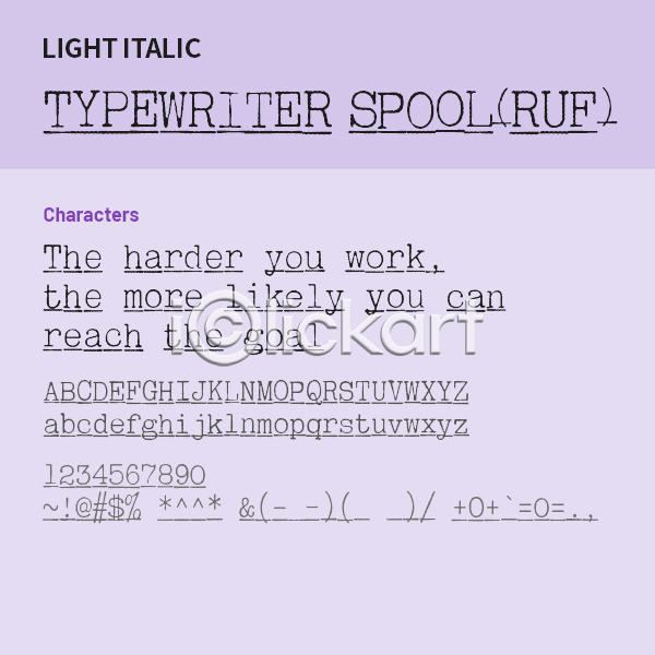 사람없음 OTF 설치폰트 Typodermic(서체) typewriterspoolruf(서체) 낱개폰트 디자인서체 라이트체 알파벳 영문폰트 영어 이탤릭체 폰트 활자체