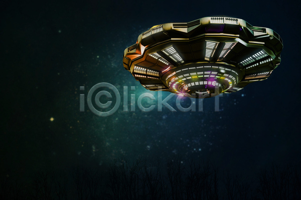 신비 사람없음 3D JPG 일러스트 포토 해외이미지 UFO 공상 과학 금속 백그라운드 별 여행 오브젝트 외계인 우주 우주선 컵받침 하늘 함선 흰색