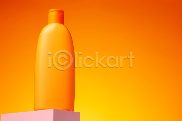 사람없음 JPG 포토 해외이미지 목업 샴푸용기 스킨케어 오브젝트 주황색 화장용품 화장품