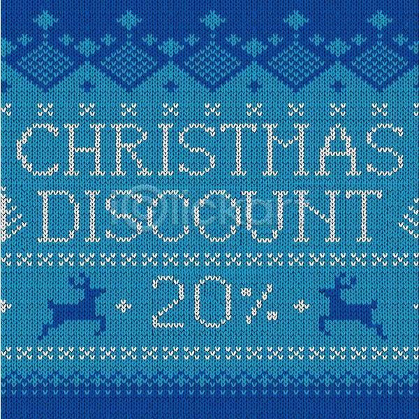 따뜻함 사람없음 EPS 일러스트 해외이미지 디자인 뜨개질 백그라운드 사슴 세일 순록 직물 질감 크리스마스 파란색 패턴