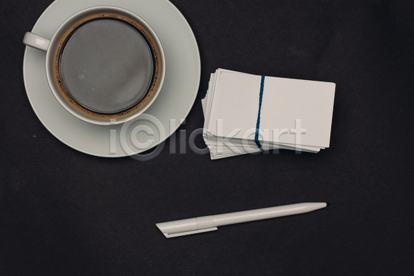 사람없음 JPG 포토 해외이미지 명함 비즈니스 사무용품 오브젝트 종이 커피잔 펜