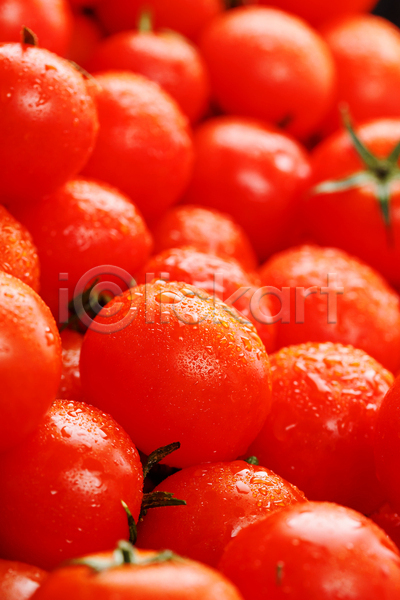 사람없음 JPG 근접촬영 아웃포커스 포토 해외이미지 가득함 물방울 방울토마토 빨간색 실내 토마토