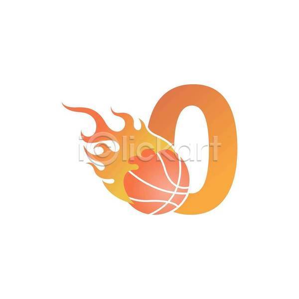 사람없음 EPS 일러스트 해외이미지 농구 농구공 불꽃(불) 심볼 영 주황색 타이포그라피