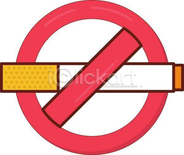 사람없음 EPS 일러스트 해외이미지 금연 금지 담배 담배꽁초 흡연 흡연금지
