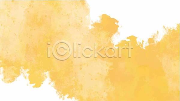 사람없음 EPS 일러스트 해외이미지 노란색 백그라운드 번짐 수채화(물감)