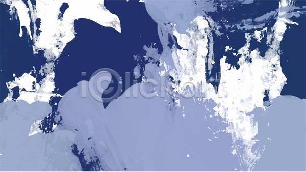 사람없음 EPS 일러스트 해외이미지 백그라운드 번짐 수채화(물감) 파란색