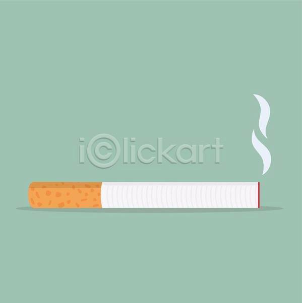 사람없음 EPS 일러스트 해외이미지 금연 담배 담배꽁초 담배연기 연두색 흡연 흡연금지