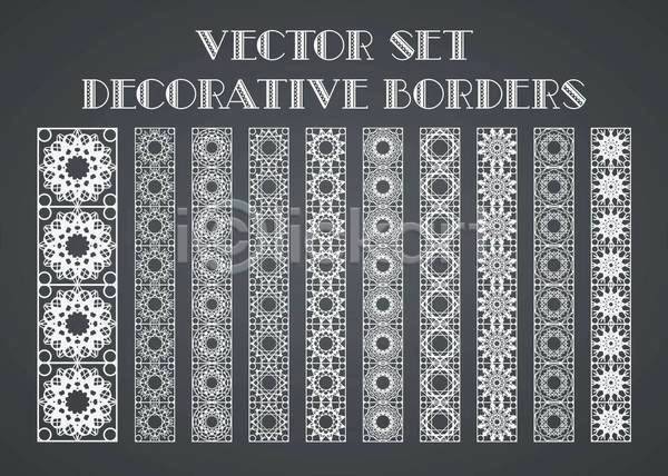 화려 사람없음 EPS 일러스트 해외이미지 꽃무늬 디자인 세트 아라베스크 장식 패턴