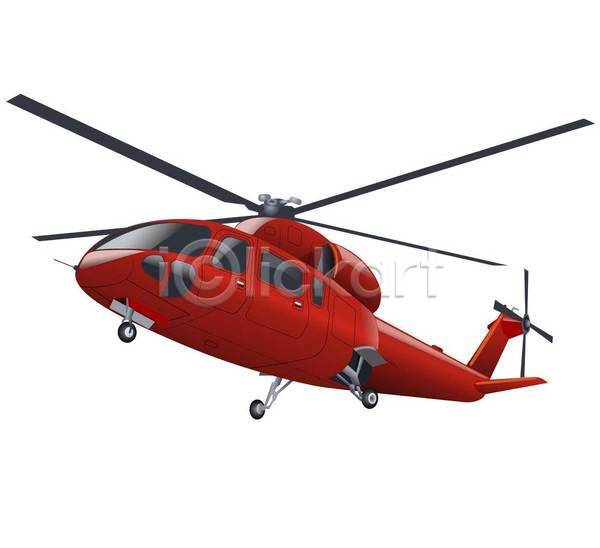 EPS 아이콘 일러스트 해외이미지 고립 교통시설 기어 빨간색 여행 프로펠러 하늘 항공 헬리콥터 흰색