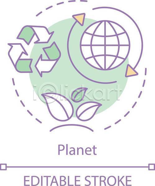 사람없음 EPS 일러스트 해외이미지 식물 심볼 연두색 잎 자연보호 재활용 재활용표시 지구모양 화살표