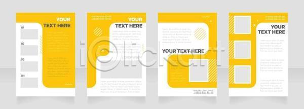 사람없음 EPS 일러스트 해외이미지 곡선 노란색 디자인 빗금 사각형 세트 원형 카피스페이스 팜플렛