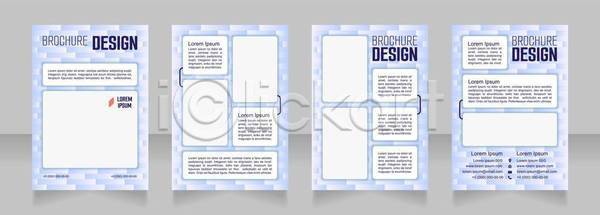 사람없음 EPS 일러스트 해외이미지 그라데이션 기하학 디자인 사각형 세트 카피스페이스 파란색 팜플렛
