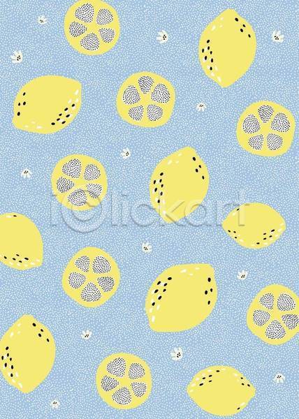 사람없음 EPS 일러스트 해외이미지 노란색 디자인 레몬 백그라운드 카피스페이스 파란색