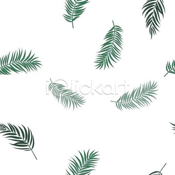 사람없음 EPS 일러스트 해외이미지 야자수잎 열대잎 패턴 패턴백그라운드 흰색