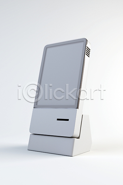 사람없음 3D PSD 디지털합성 편집이미지 무인기계 무인매장 스크린 키오스크 편집 편집소스 흰색