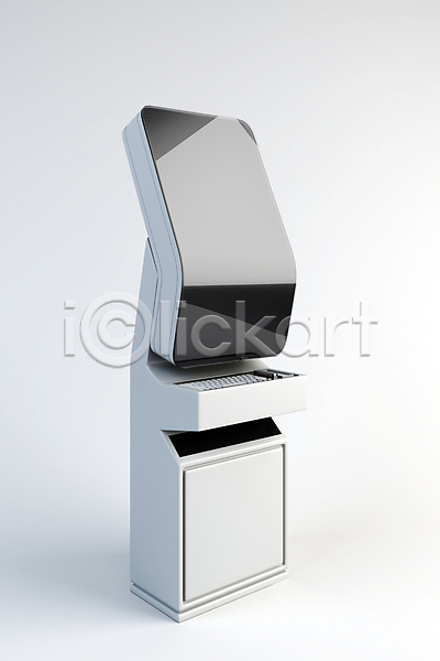 사람없음 3D PSD 디지털합성 편집이미지 무인기계 무인매장 스크린 키보드 키오스크 편집 편집소스 흰색