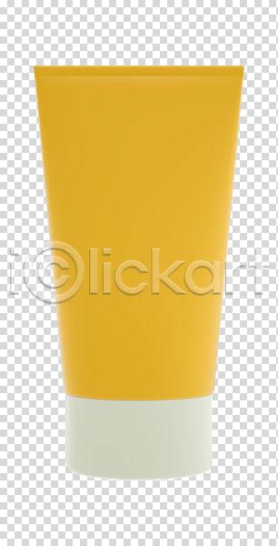 사람없음 3D PNG 디지털합성 편집이미지 3D소스 노란색 누끼 선크림 오브젝트 튜브용기 편집 편집소스 화장품