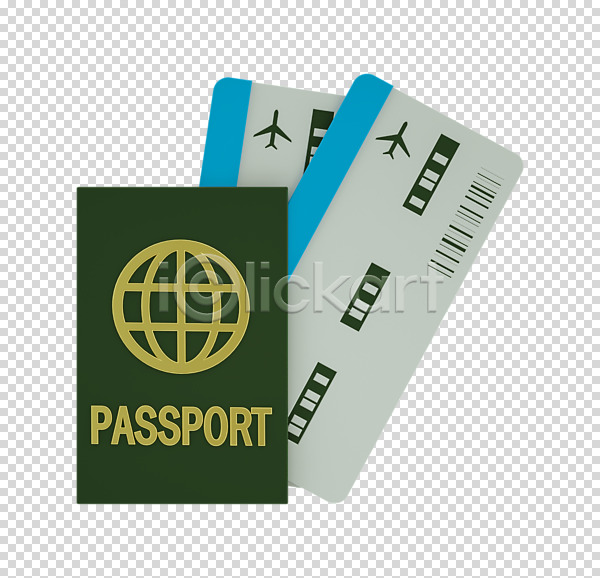 사람없음 3D PNG 디지털합성 편집이미지 3D소스 누끼 두장 여권 여행 오브젝트 편집 편집소스 항공권