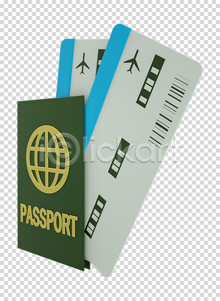 사람없음 3D PNG 디지털합성 편집이미지 3D소스 누끼 두장 여권 여행 오브젝트 편집 편집소스 항공권