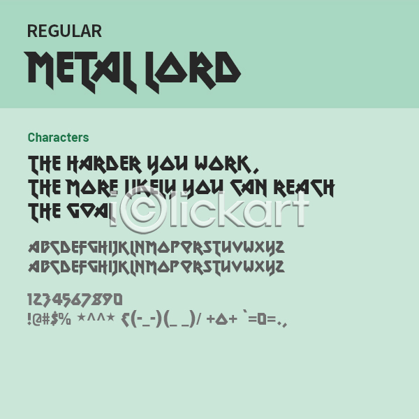 사람없음 OTF 설치폰트 Typodermic(서체) metallord(서체) 낱개폰트 디자인서체 레귤러체 알파벳 영문폰트 영어 폰트