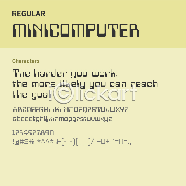 사람없음 OTF 설치폰트 Typodermic(서체) minicomputer(서체) 낱개폰트 디자인서체 레귤러체 산세리프체 알파벳 영문폰트 영어 폰트