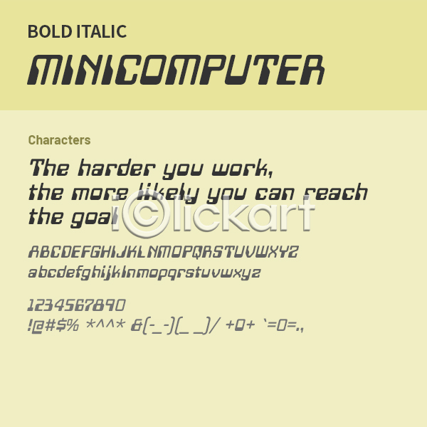 사람없음 OTF 설치폰트 Typodermic(서체) minicomputer(서체) 낱개폰트 디자인서체 볼드체 산세리프체 알파벳 영문폰트 영어 이탤릭체 폰트