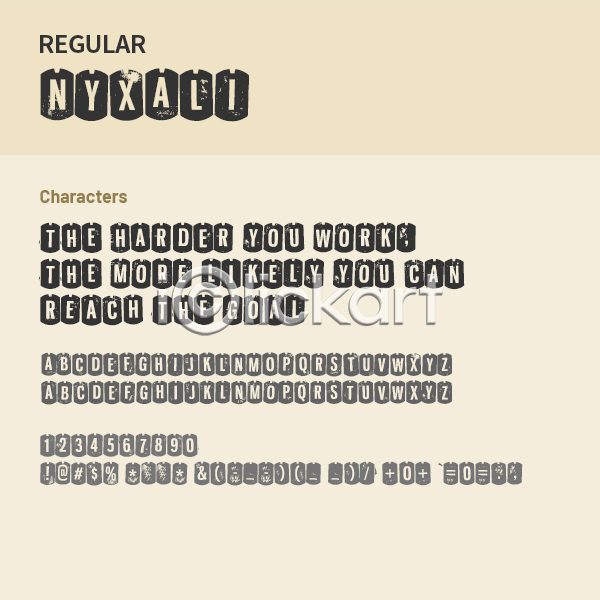 사람없음 OTF 설치폰트 Typodermic(서체) nyxali(서체) 낱개폰트 디자인서체 레귤러체 알파벳 영문폰트 영어 폰트