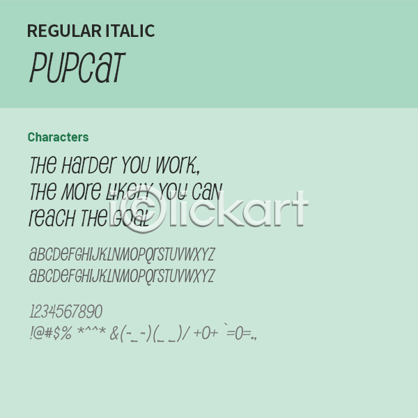 사람없음 OTF 설치폰트 Typodermic(서체) pupcat(서체) 낱개폰트 디자인서체 레귤러체 알파벳 영문폰트 영어 이탤릭체 폰트