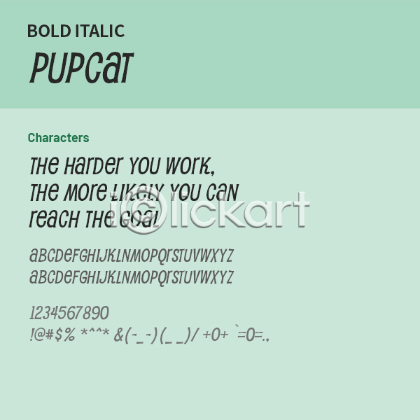 사람없음 OTF 설치폰트 Typodermic(서체) pupcat(서체) 낱개폰트 디자인서체 볼드체 알파벳 영문폰트 영어 이탤릭체 폰트