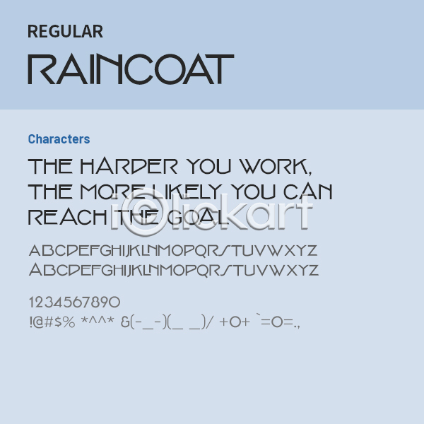 사람없음 OTF 설치폰트 Typodermic(서체) raincoat(서체) 낱개폰트 디자인서체 레귤러체 산세리프체 알파벳 영문폰트 영어 폰트