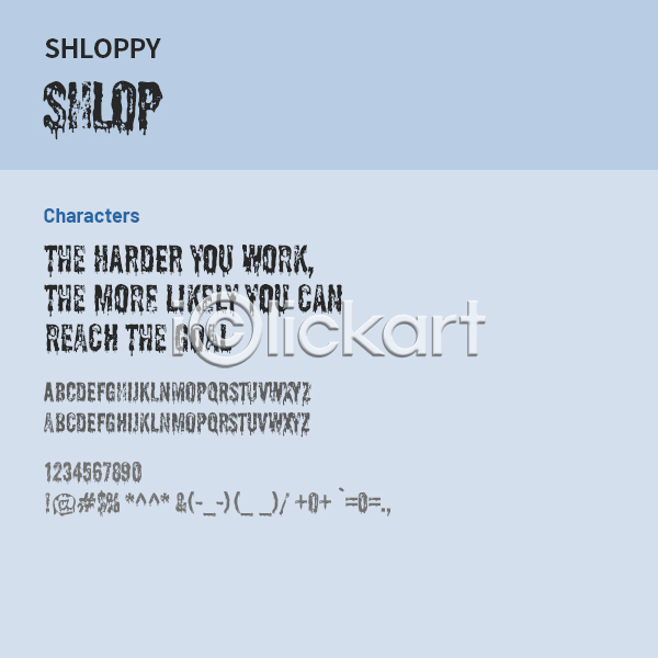 사람없음 OTF 설치폰트 Typodermic(서체) shlop(서체) 낱개폰트 디자인서체 알파벳 영문폰트 영어 폰트