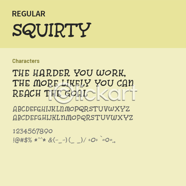 사람없음 OTF 설치폰트 Typodermic(서체) squirty(서체) 낱개폰트 디자인서체 레귤러체 알파벳 영문폰트 영어 폰트