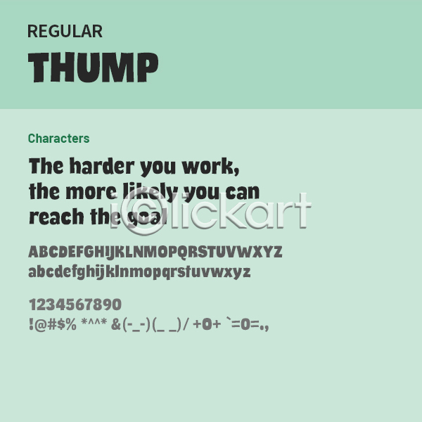 사람없음 OTF 설치폰트 Typodermic(서체) thump(서체) 낱개폰트 디자인서체 레귤러체 알파벳 영문폰트 영어 폰트