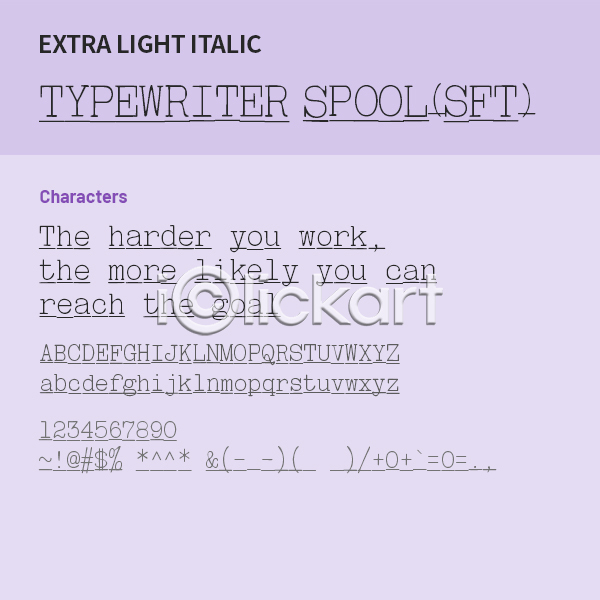 사람없음 OTF 설치폰트 Typodermic(서체) typewriterspoolsft(서체) 낱개폰트 디자인서체 라이트체 알파벳 영문폰트 영어 이탤릭체 폰트 활자체