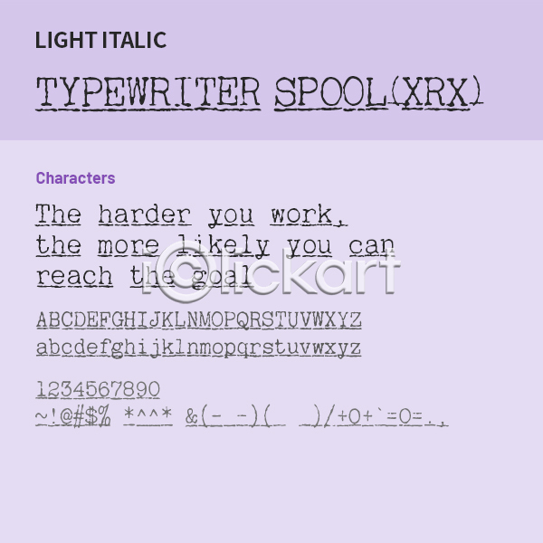 사람없음 OTF 설치폰트 Typodermic(서체) typewriterspoolxrx(서체) 낱개폰트 디자인서체 라이트체 알파벳 영문폰트 영어 이탤릭체 폰트 활자체