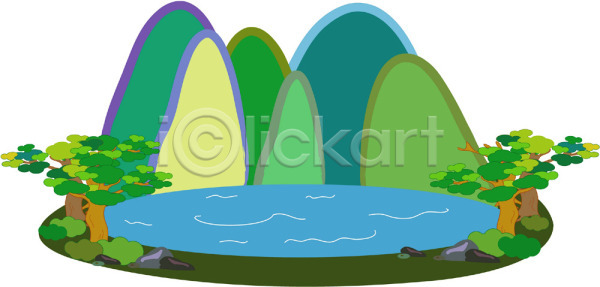사람없음 EPS 일러스트 강 국내일러스트 나무 돌(바위) 물 바위 산 식물 야외 연못 자연 클립아트 풍경 호수