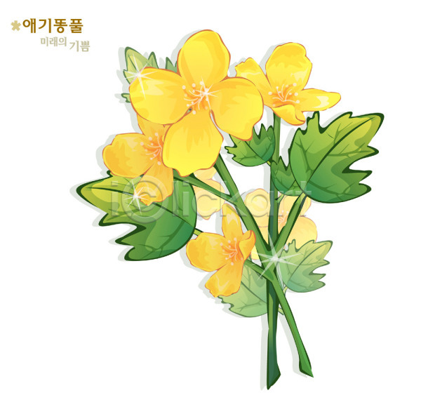 사람없음 EPS 일러스트 꽃 노란색 들꽃 봄꽃 식물 애기똥풀 자연 컬러
