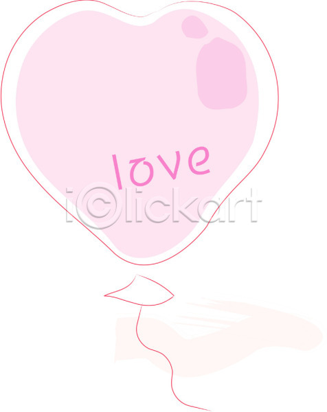 사랑 사람없음 EPS 아이콘 문자 분홍색 알파벳 영어 오브젝트 컬러 풍선 하트 한개