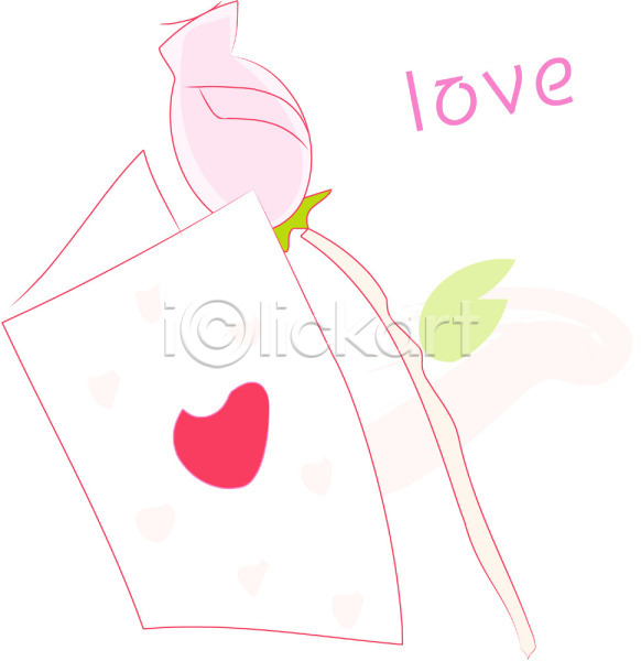 사랑 사람없음 EPS 아이콘 꽃 러브레터 문자 식물 알파벳 여름꽃 영어 자연 장미 카드(감사) 편지 하트 한송이