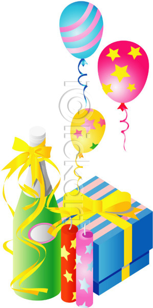 사람없음 EPS 일러스트 리본 상자 생일 선물 오브젝트 이벤트 이벤트용품 클립아트 파티 포장 풍선