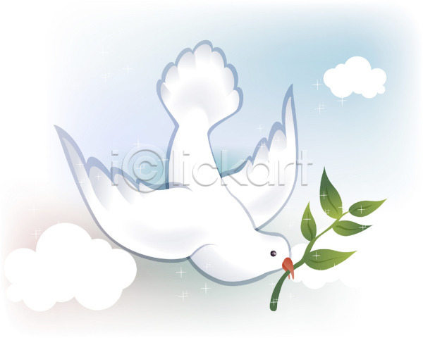 평화 사람없음 EPS 일러스트 기독교 나뭇잎 동물 비둘기 조류 종교 척추동물 클립아트 하늘