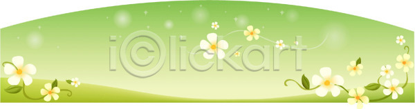 사람없음 EPS 배너템플릿 일러스트 가로배너 계절 꽃 배너 백그라운드 사계절 식물 야외 자연 초록색 컬러 풍경(경치) 흰색