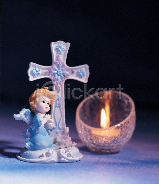 사람없음 JPG 포토 기독교 기독교용품 백그라운드 빛 십자가 인형 장식 종교 종교용품 천사 천주교 초 촛불